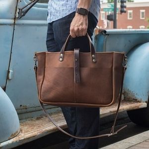 Leather tote bag / briefcase